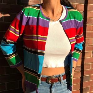 Vintage Striped Rainbow Cardigan